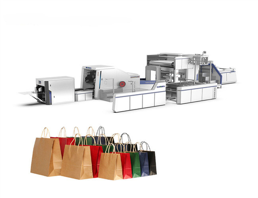 Servo Motor Twist Handle Paper Bag Production Machine With Touch Screen