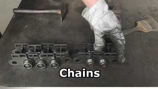 Chains for conti-press machine.