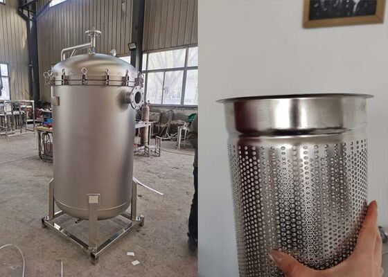 SS304/316 Liquid Filter Housing And Multi Bag Filter Housing For Wine Filtration