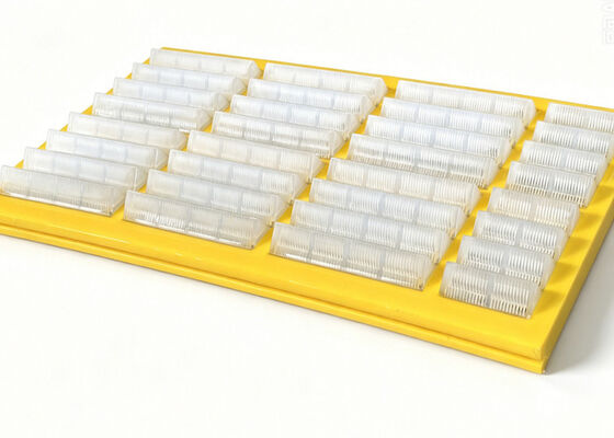 Precision Molded Polyurethane Dewatering Screen Panel with 30mm Thickness and Integrated Steel Frame Support