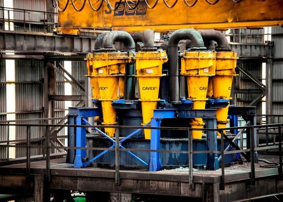 Mining Polyurethane Hydrocyclone Separator Yellow Wear Resistant Cyclone For Gold Ore Classification