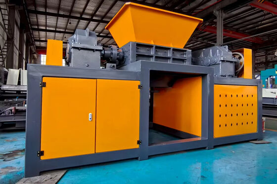 Dual Motor Shredder Machine 60kW Total Power for Tires