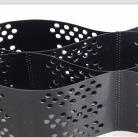 Smooth Surface HDPE Geocell 100mm Height  Black Color With Hole