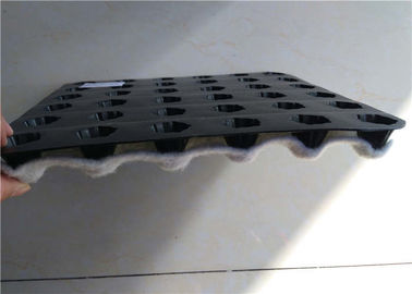 Geocomposite Drain Black Color Dimpled Plastic Drain Sheet For Underground Waterproofing