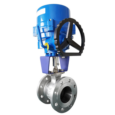 25-300mm V Type Ball Valve Shear Force Double Bearing