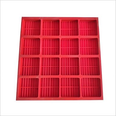Green Color 30mm Polyurethane Screen Mat for Mining Graphite Screening with Self-Cleaning Holes