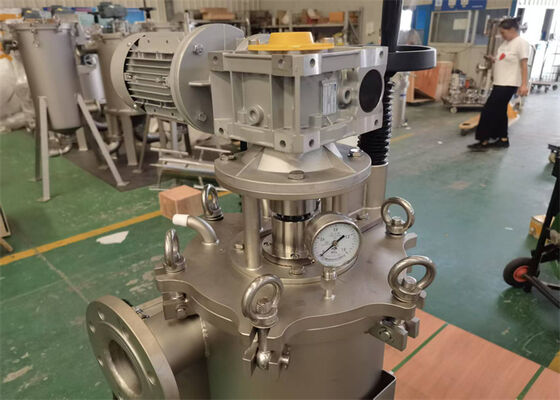 SS304 Material Automatic Internal Scraper Self-Cleaning Filter Housing For Food Industry
