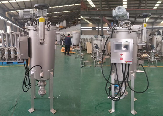 Industrial Oil Filter With Automated Self Cleaning Filter Housing