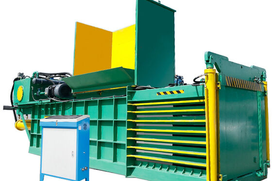 Horizontal Hydraulic Baler Machine For PET Bottle And Plastic Waste Recycling