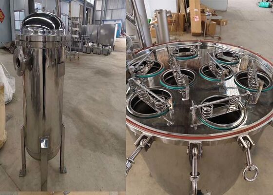 Multi Bag Filter System 4 Bags For Printing Ink Industrial Coating