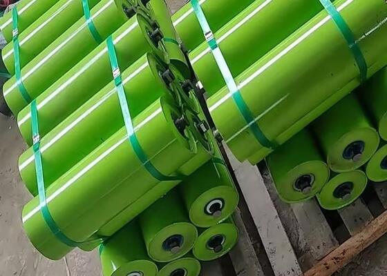 Wear Resistant Rubber Disc Return Idler with Solid Steel Shaft