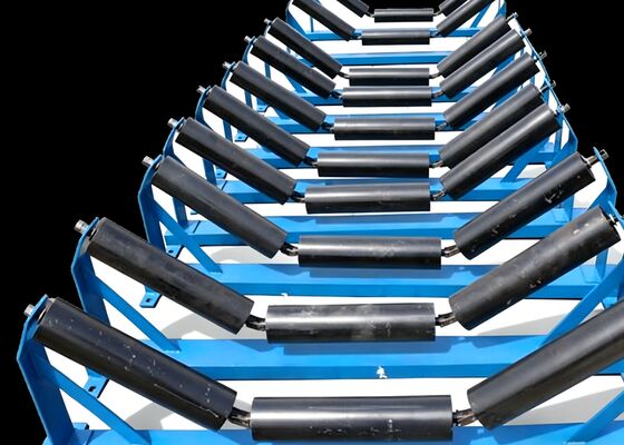 Mining Conveyor Roller HDPE Shell Stainless Shaft Wet Environment Conveyor System