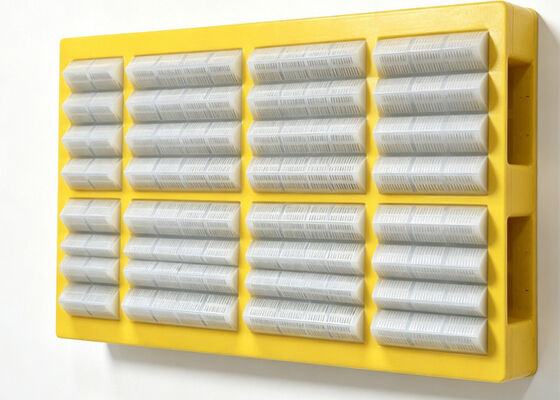 Precision Molded Polyurethane Dewatering Screen Panel with 30mm Thickness and Integrated Steel Frame Support