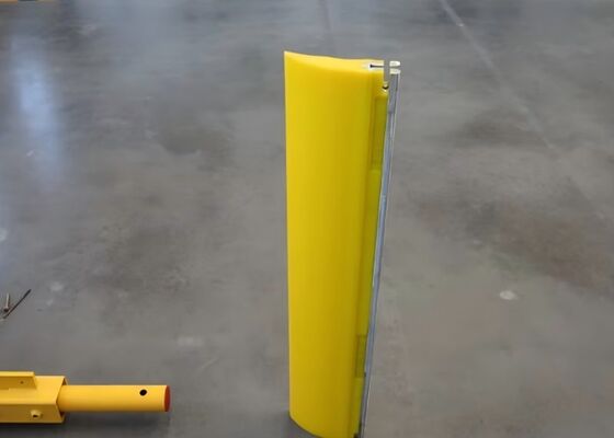 Conveyor Belt PU Scraper with Alloy Steel Holder Bulk Material Conveyor Cleaning