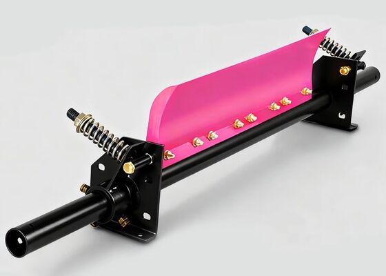 Conveyor Belt PU Scraper with Alloy Steel Holder Bulk Material Conveyor Cleaning