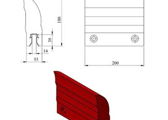 Conveyor Belt Cleaner Polyurethane Blade Long Wear Life Aggregate Conveyor Equipment