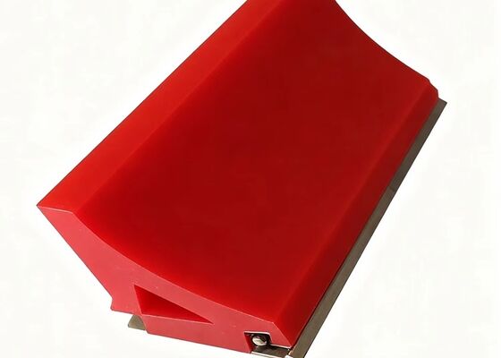 Polyurethane Conveyor Belt Scraper Red Blade Impact Resistant Mining Wear Part