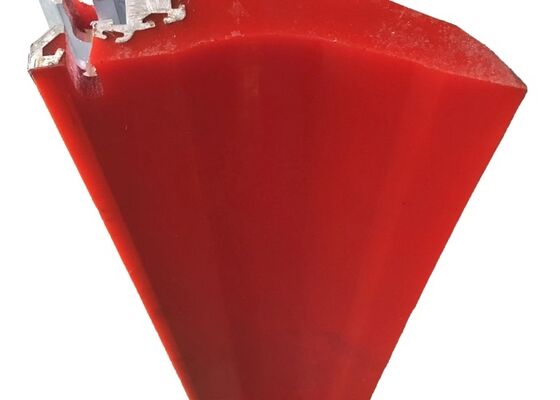 Polyurethane Belt Cleaner Secondary Scraper Blue PU Blade High Wear Resistance Conveyor