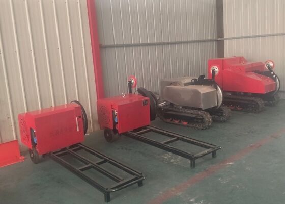 22kw Dual Frequency Conversion Rail-Mounted Wire Saw For Concrete And Stone Cutting