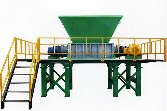 Double Shaft Shredder with Overload Protection System
