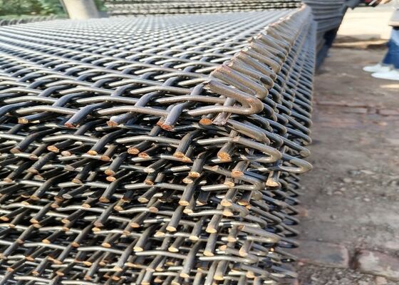 Long Service Life High Manganese Steel Vibrating Screen Mesh for Stone Crushing Plants