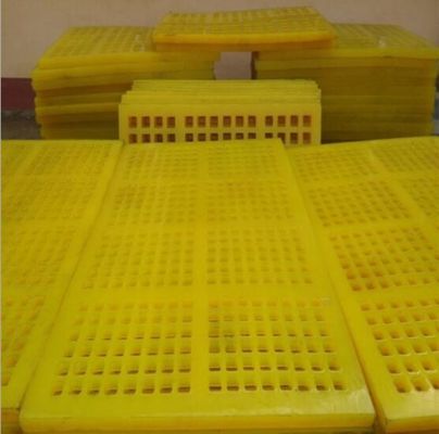 Square Hole Polyurethane Screen Panel With Hook Connection For Wear Resistance In Mining And Quarry