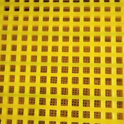 Square Hole Polyurethane Screen Panel With Hook Connection For Wear Resistance In Mining And Quarry