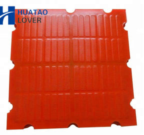 Red modular Polyurethane Dewatering Vibrating Screen Mesh for mining