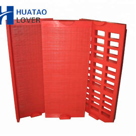 Red modular Polyurethane Dewatering Vibrating Screen Mesh for mining