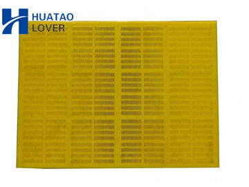 Yellow 0.125mm Aperture Polyurethane Screen Panels Modular Media For Find Sand