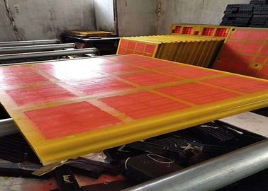 0.125mm aperture Polyurethane dewatering vibrating screen panel with red color