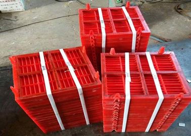 0.125mm aperture Polyurethane dewatering vibrating screen panel with red color