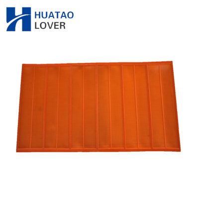 Tensioned Polyurethane Fine Screen Mesh with 0.045mm - 1.5mm Hole Width for High Frequency Vibrating Screener and 6-12 Months Lifetime